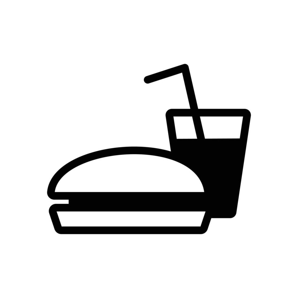 vettore hamburger al formaggio hamburger menù piatto icona