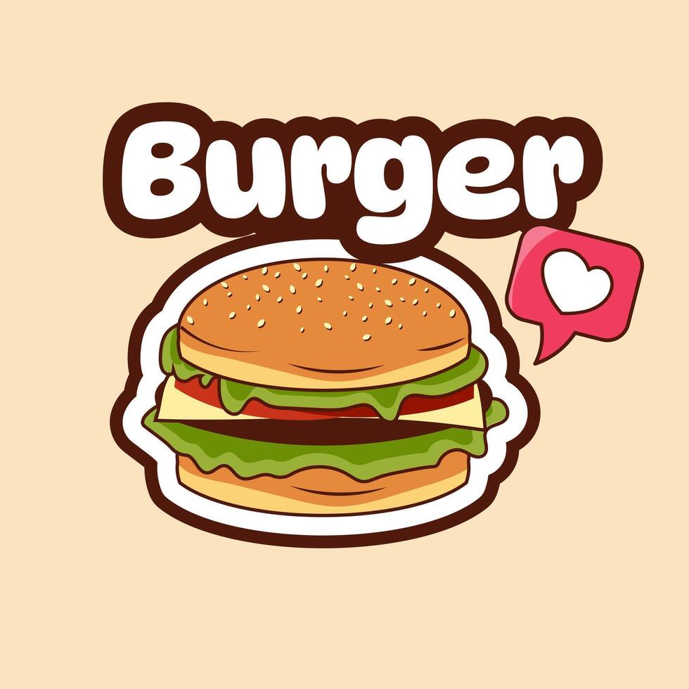 hamburger ristorante cartone animato striscione. - vettore. vettore