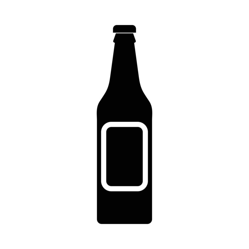 vettore birra bottiglia vettore illustrazione isolato bianca sfondo
