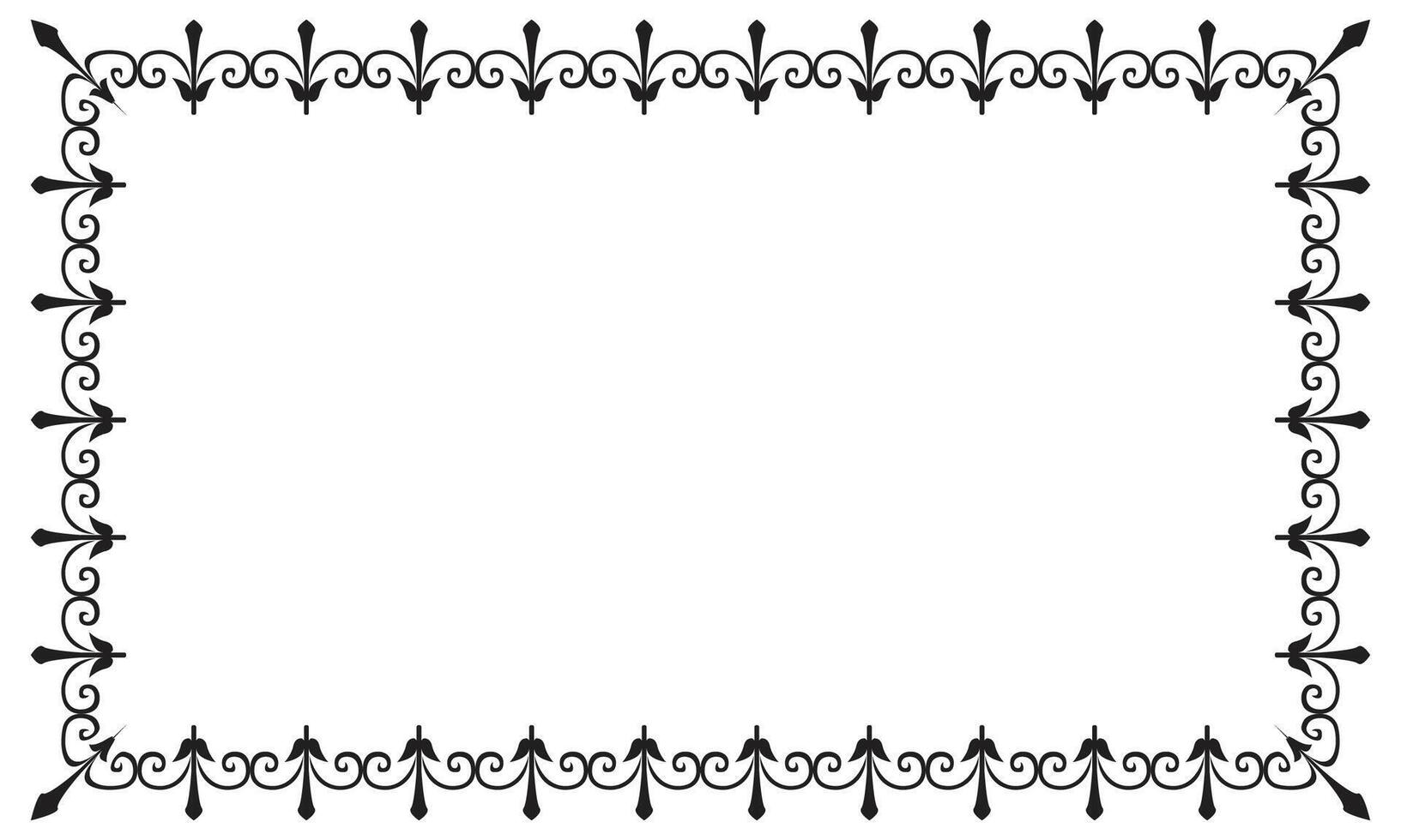 vettore elegante ornamentale telaio su bianca sfondo