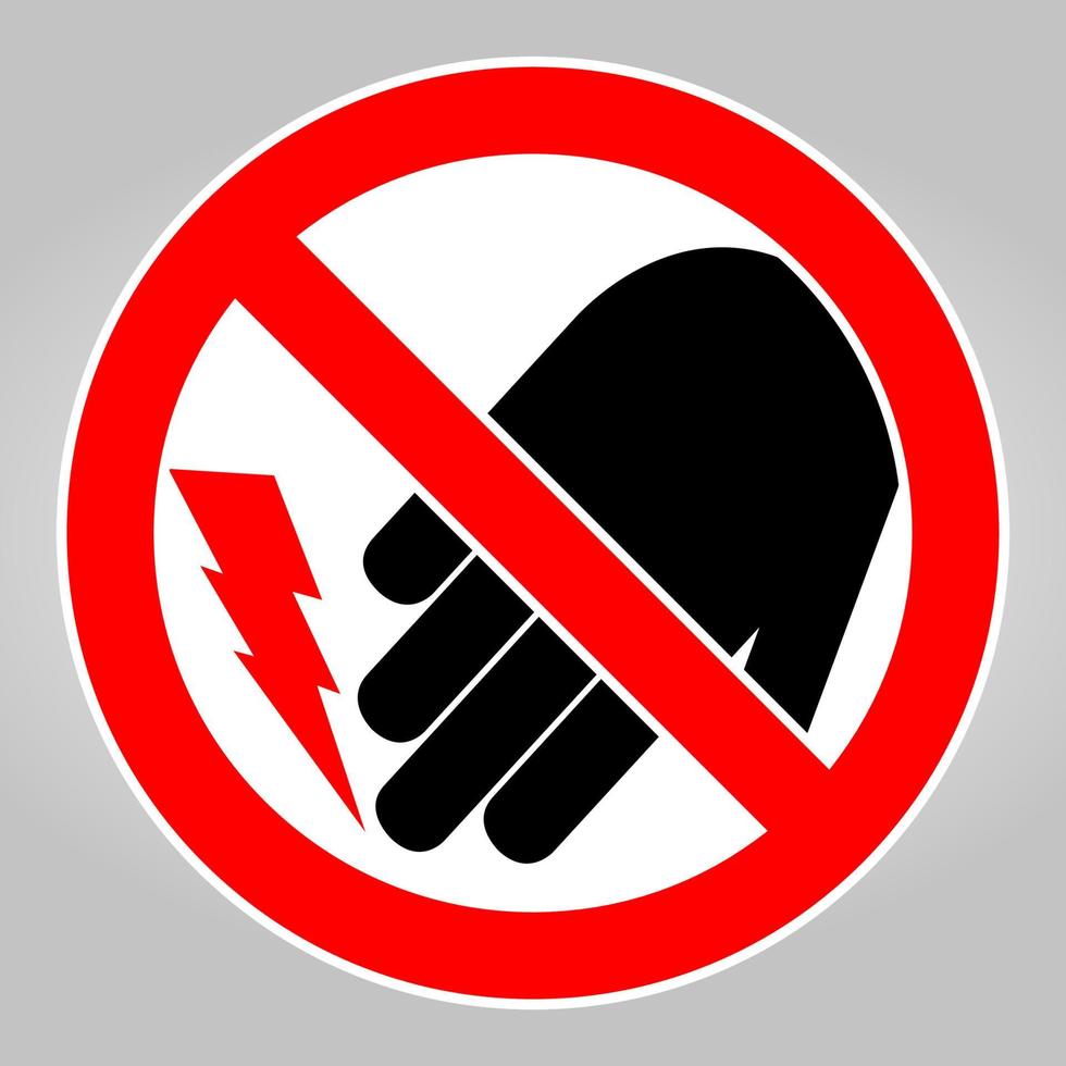 non toccare il simbolo di pericolo elettrico vettore