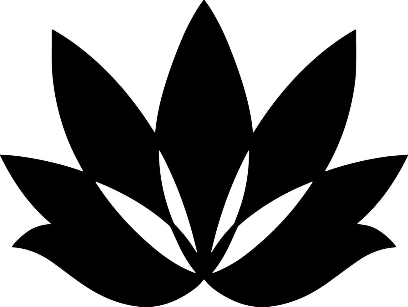 loto fiore scarabocchio icona incidere vettore