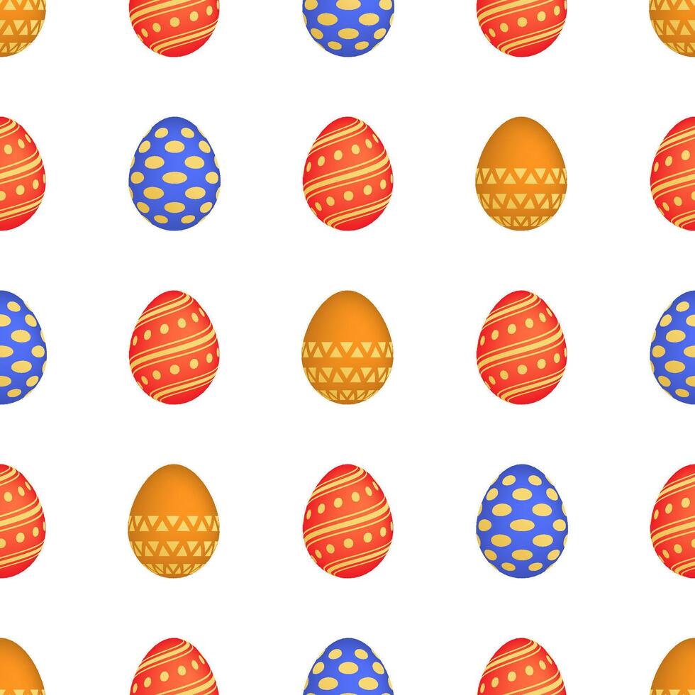 senza soluzione di continuità modello con colorato Pasqua uova. vettore illustrazione