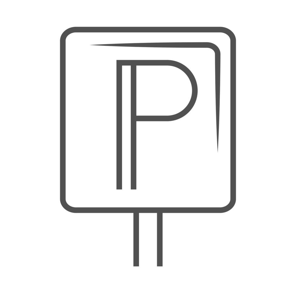 icona del segnale di parcheggio vettore
