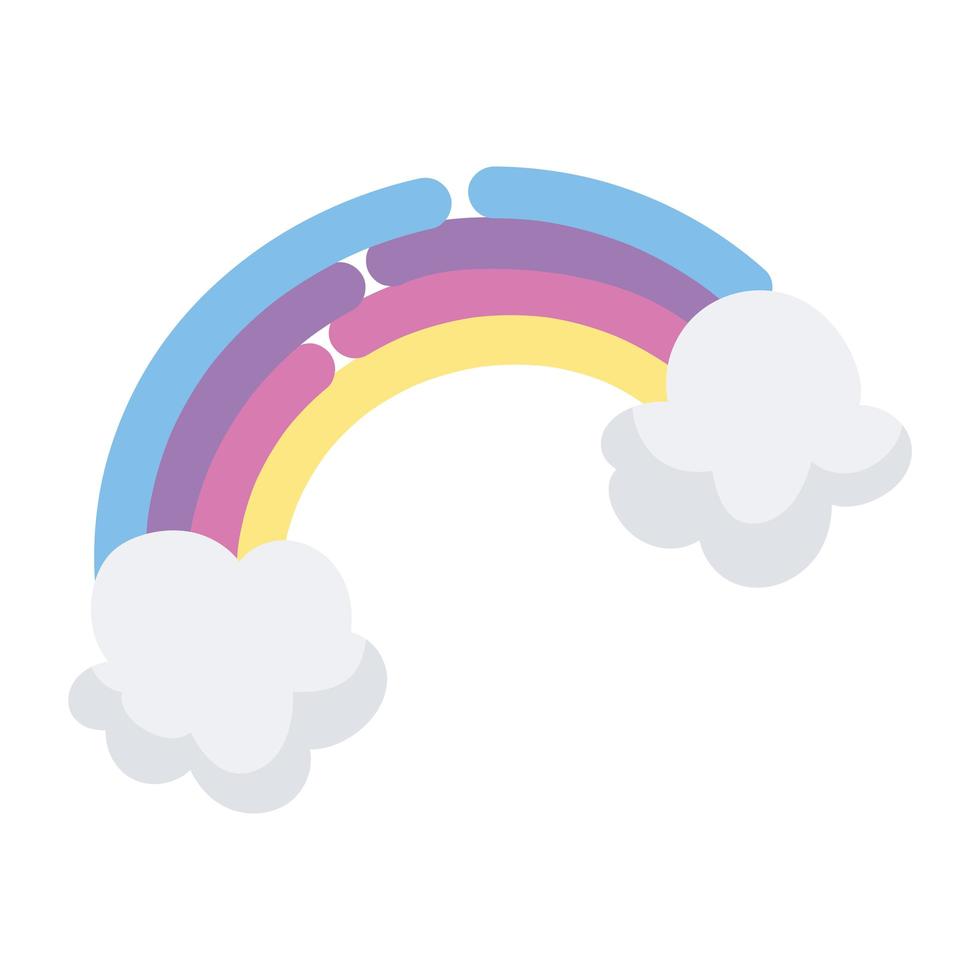 magia delle nuvole arcobaleno vettore