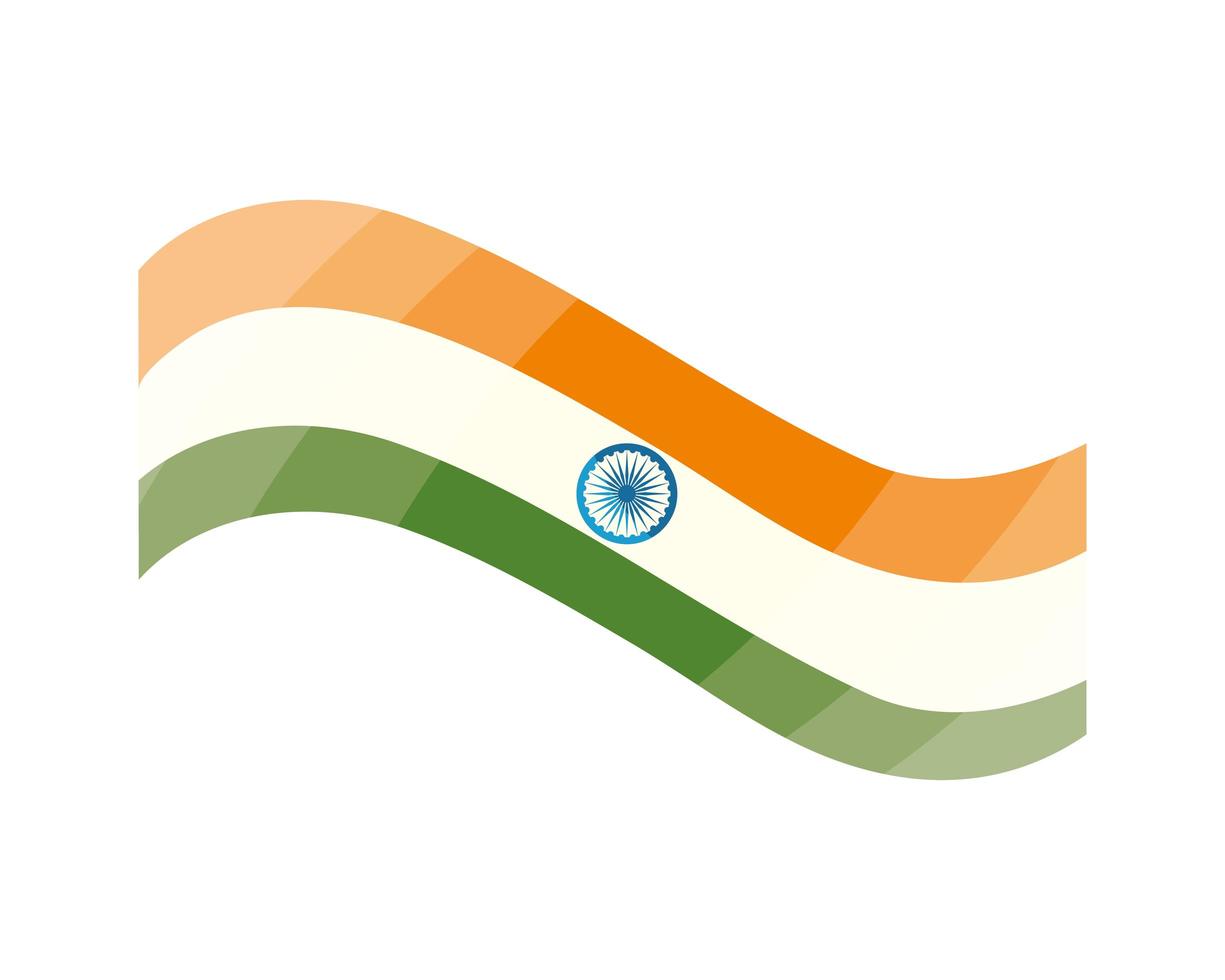 bandiera della bandiera dell'india vettore
