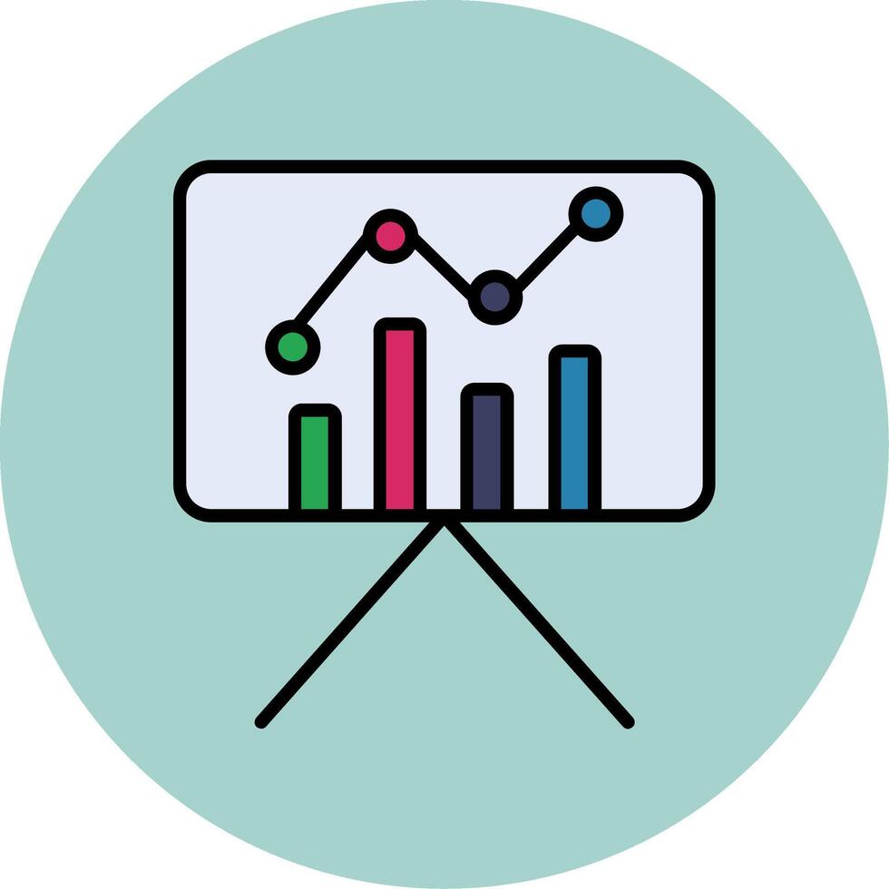 statistiche presentazione vettore icona