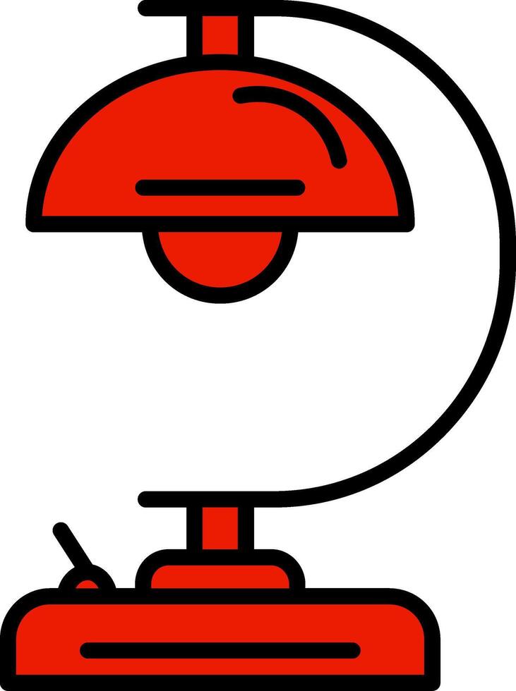 tavolo lampada vettore icona
