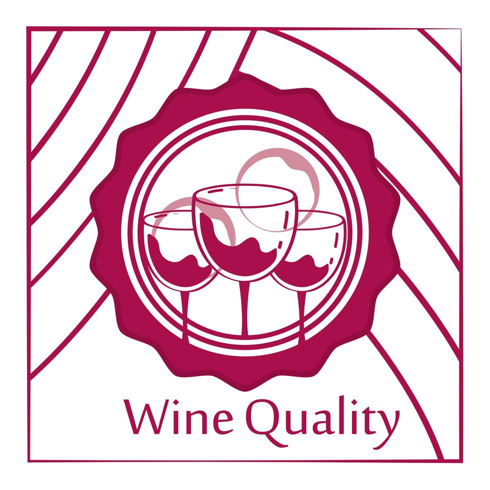 sigillo di qualità del vino vettore
