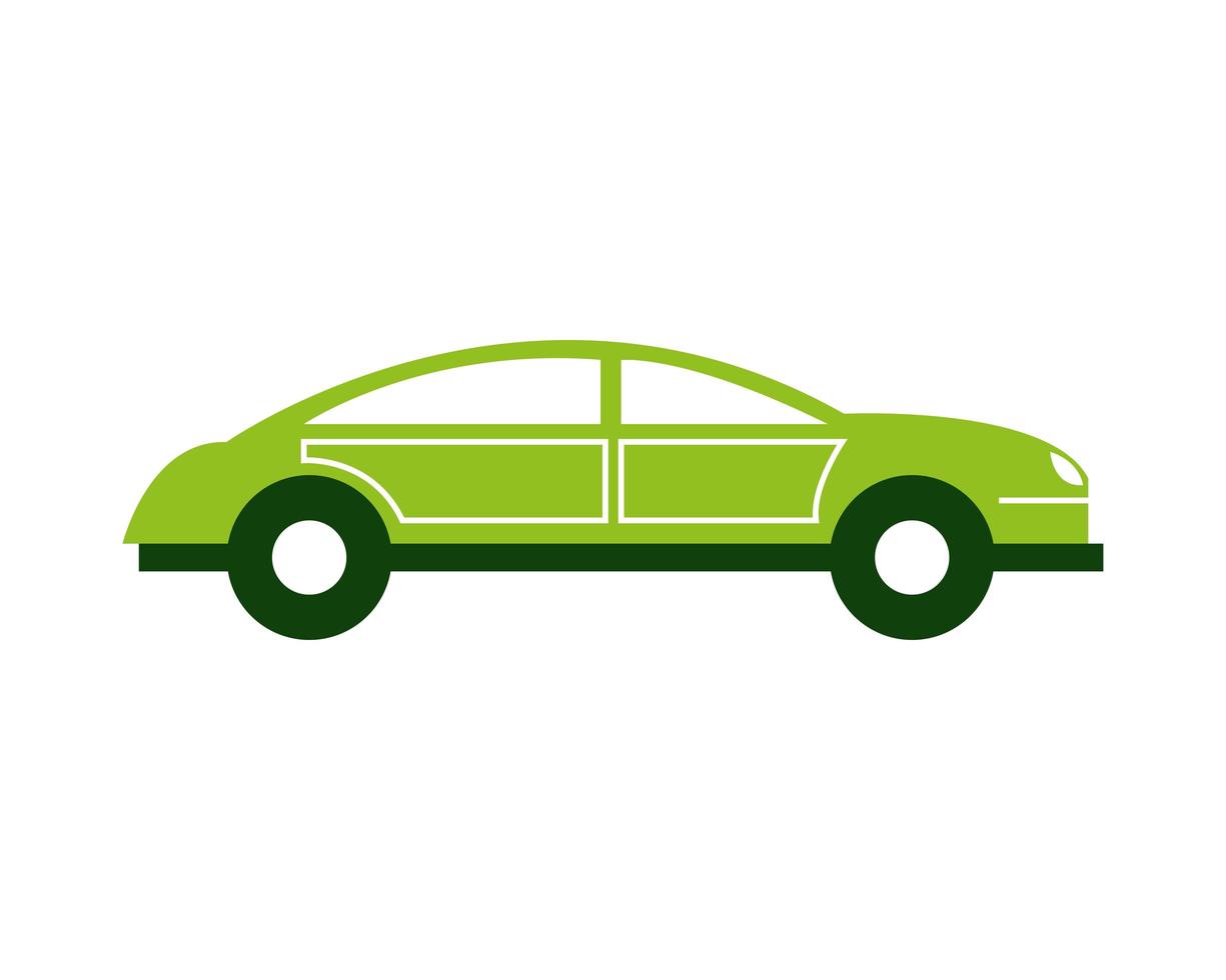 trasporto auto verde vettore