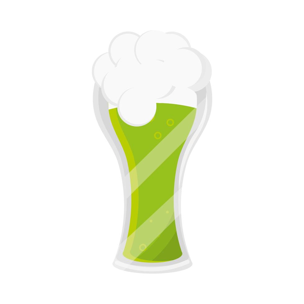 bicchiere di birra verde vettore