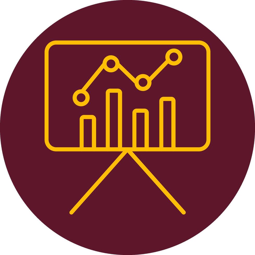 statistiche presentazione vettore icona