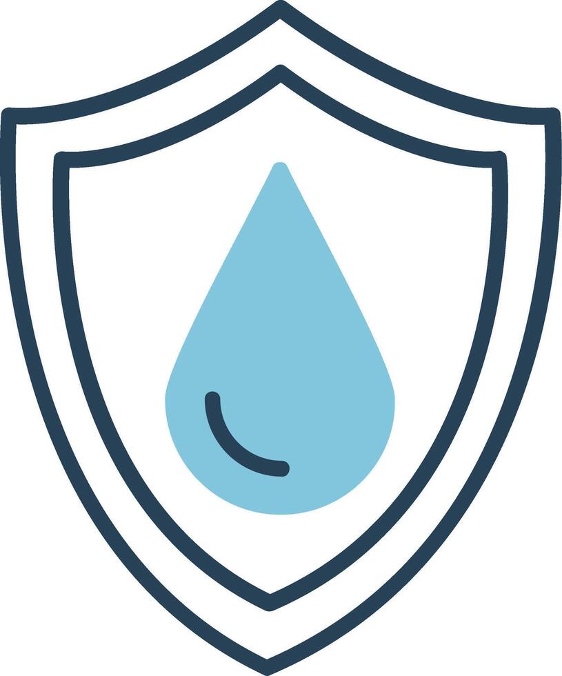 acqua resistente vettore icona