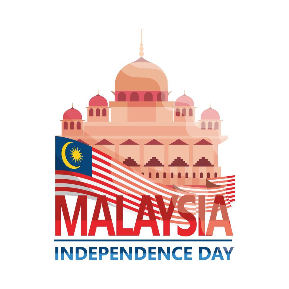 giorno dell'indipendenza della Malesia vettore