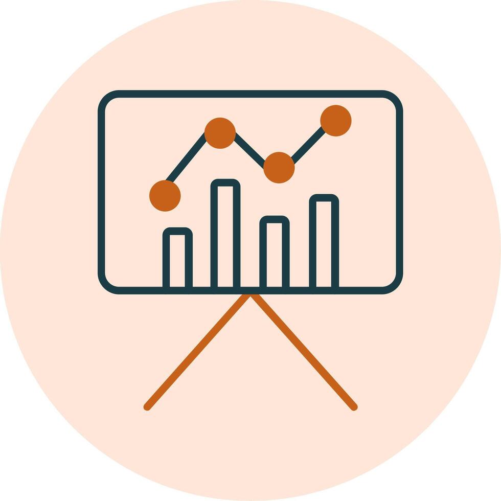 statistiche presentazione vettore icona