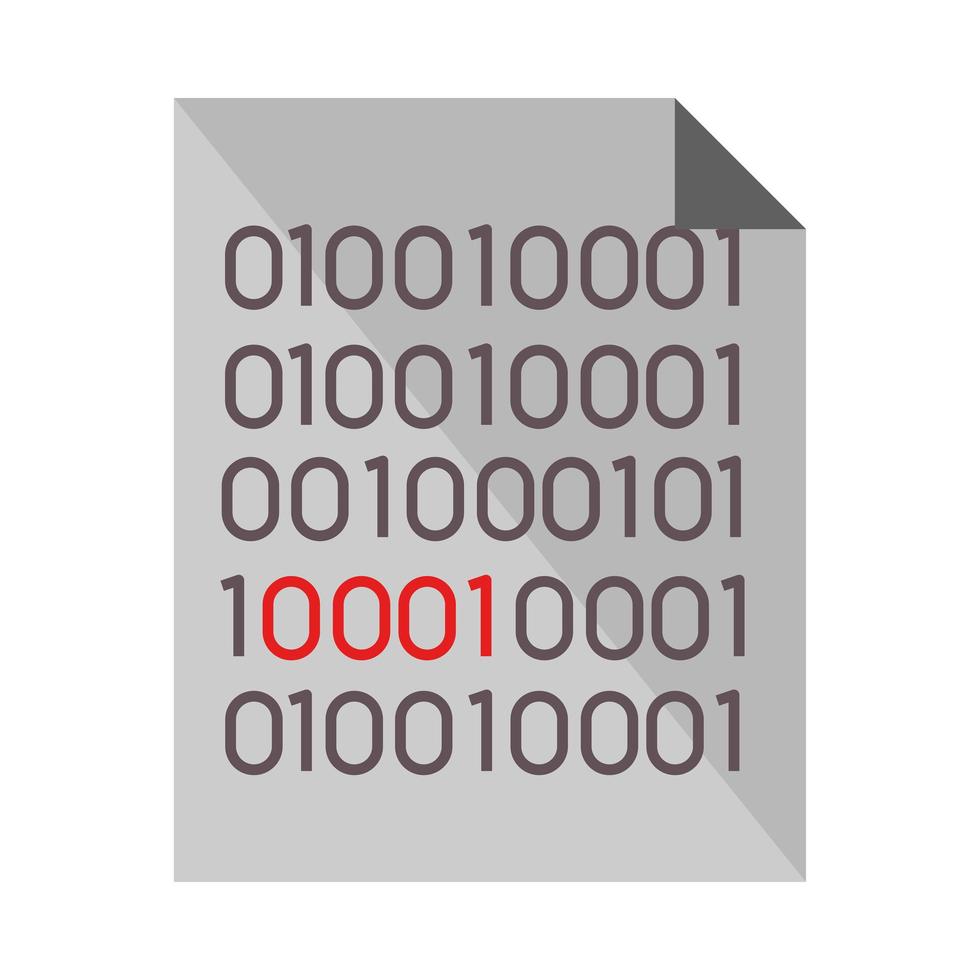 codice binario digitale vettore