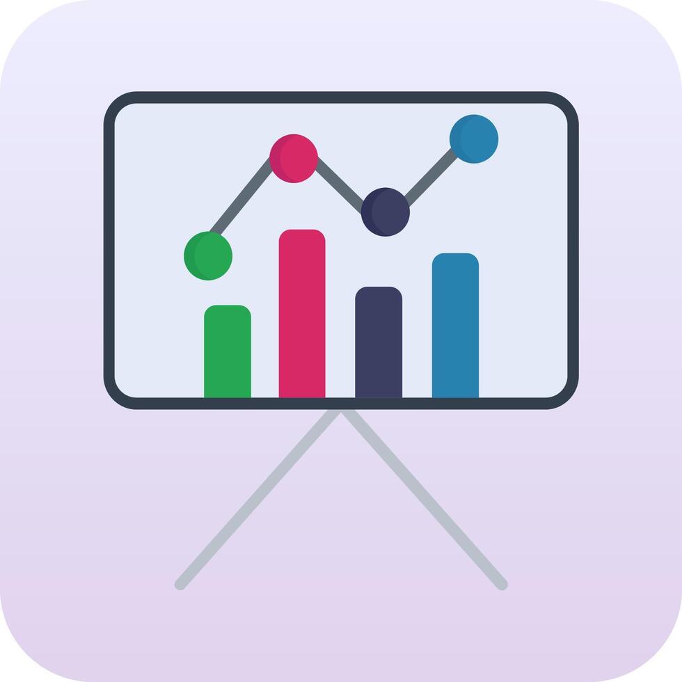 statistiche presentazione vettore icona