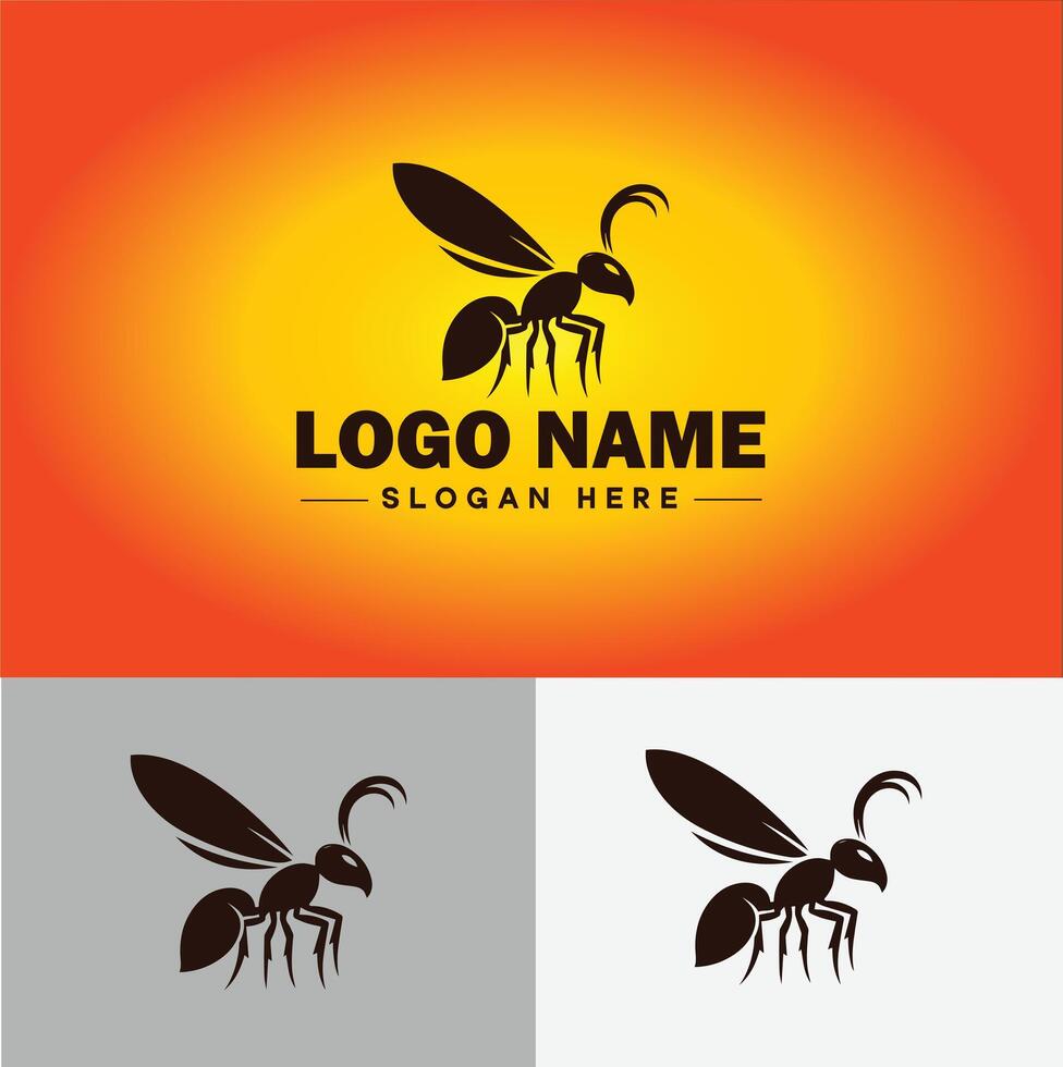 formica logo insetti icona azienda marca attività commerciale formica logo modello modificabile vettore