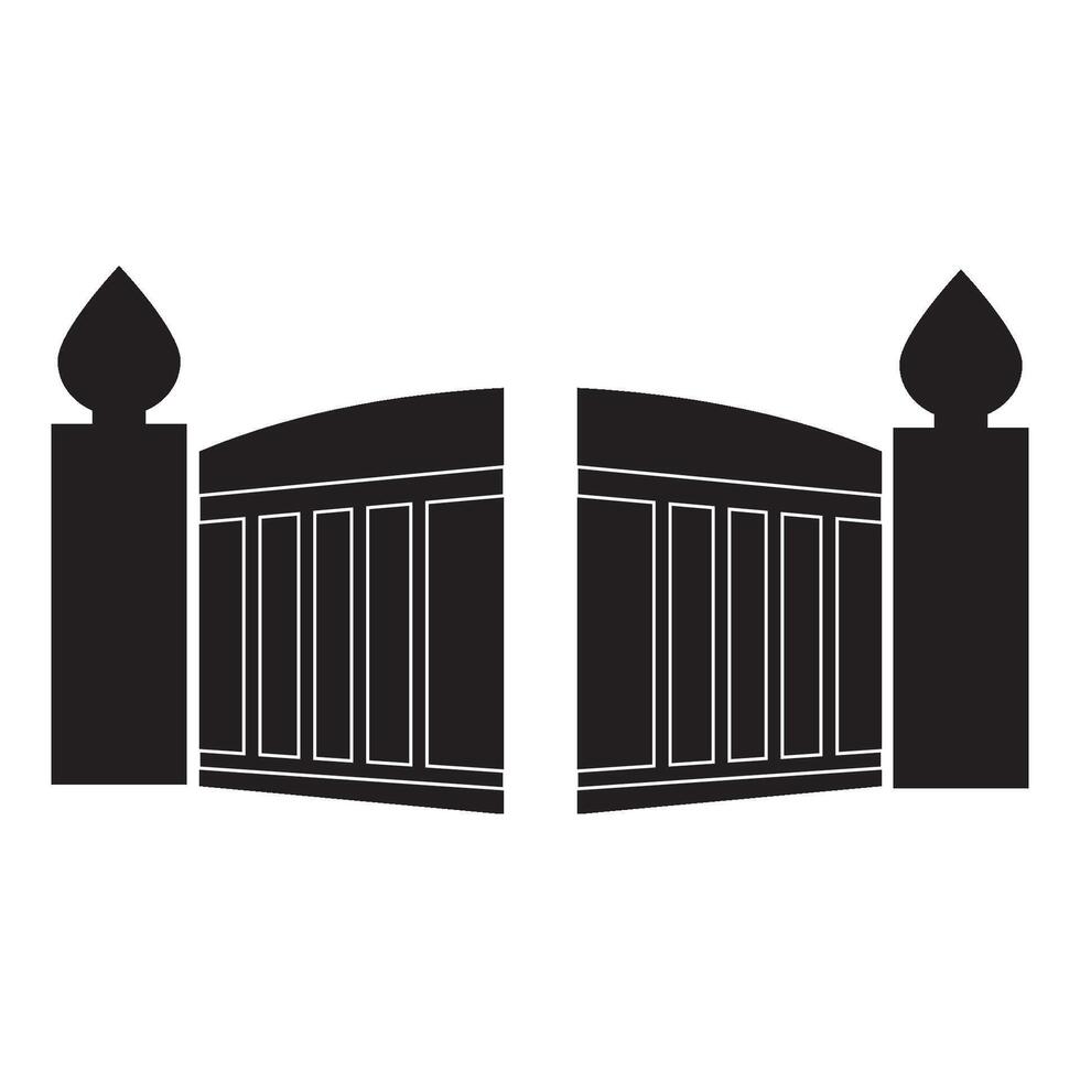 cancello icona logo vettore design modello