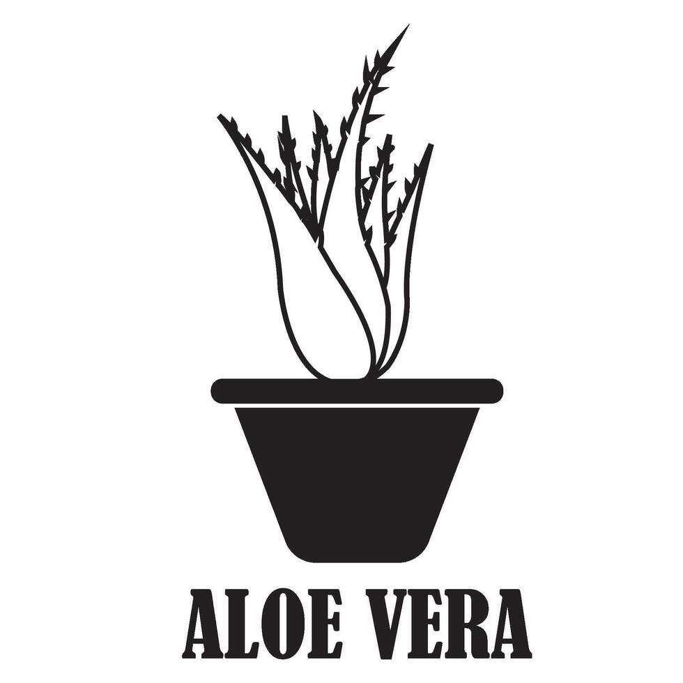 aloe Vera icona logo vettore design modello