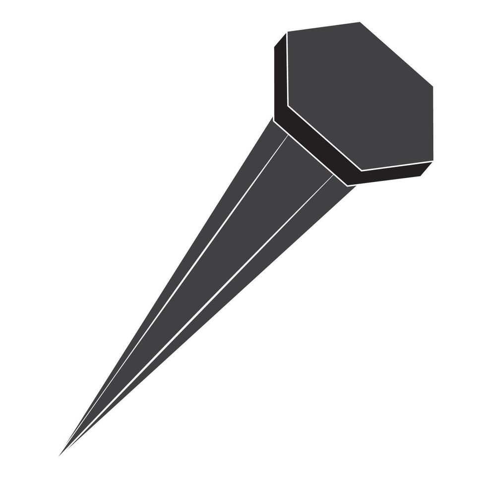 chiodo icona logo vettore design modello