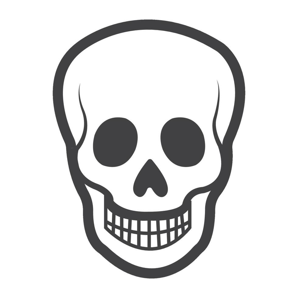 cranio icona logo vettore design modello