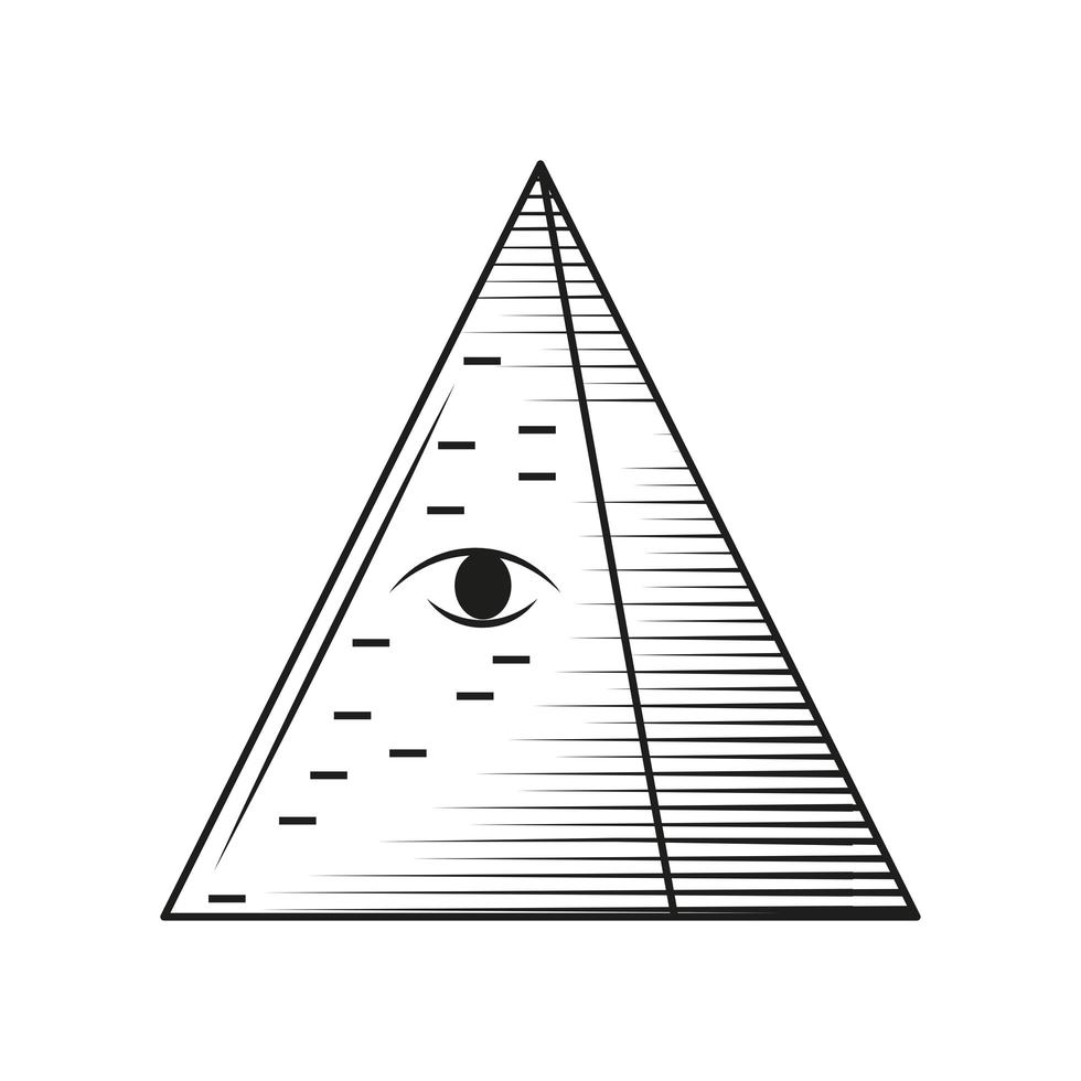 piramide mistica esoterica vettore