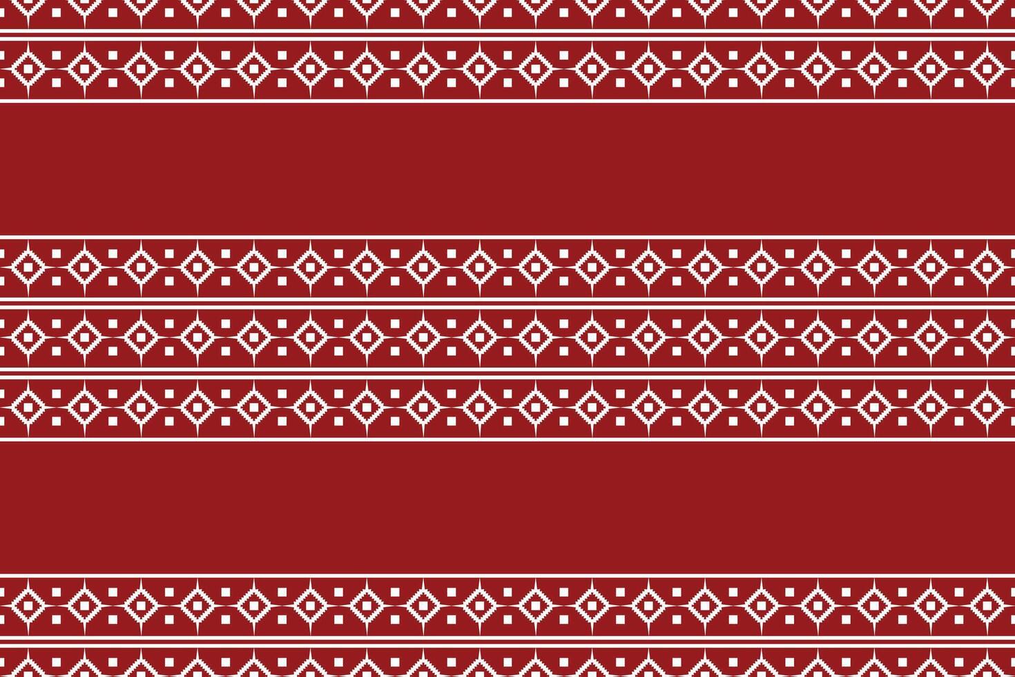 etnico ikat tessuto modello geometrico stile.africano ikat ricamo etnico modello rosso Natale giorno sfondo. astratto, illustrazione. trama, abbigliamento, cornice, decorazione, motivo. vettore