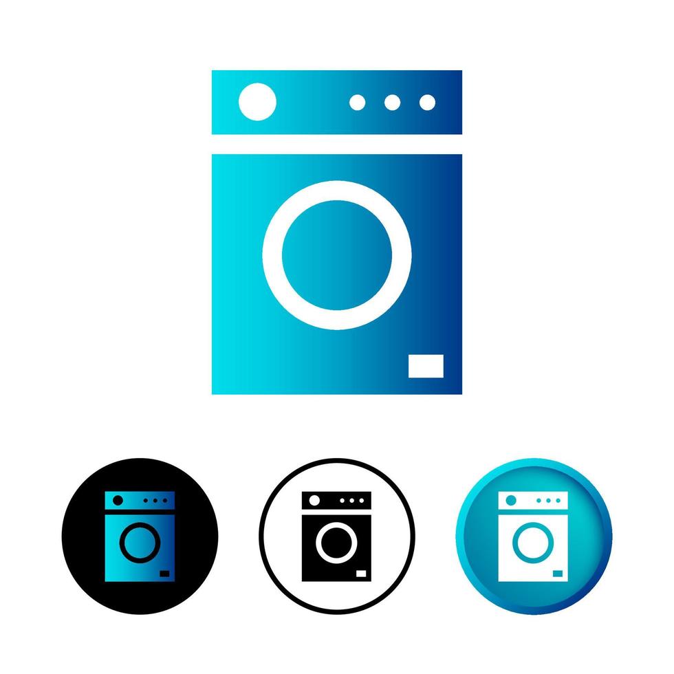 illustrazione moderna dell'icona della lavatrice vettore