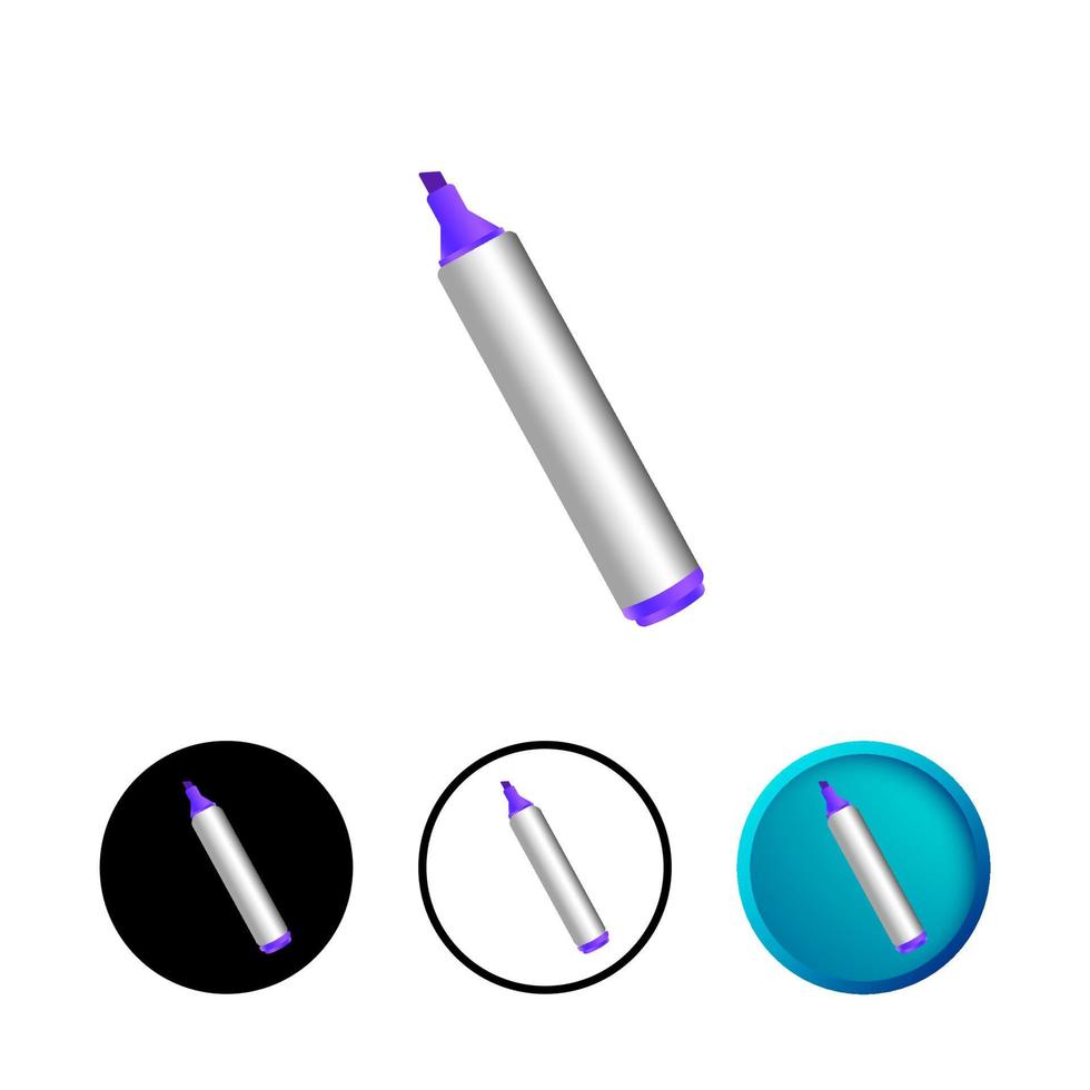 illustrazione astratta dell'icona del pennarello vettore