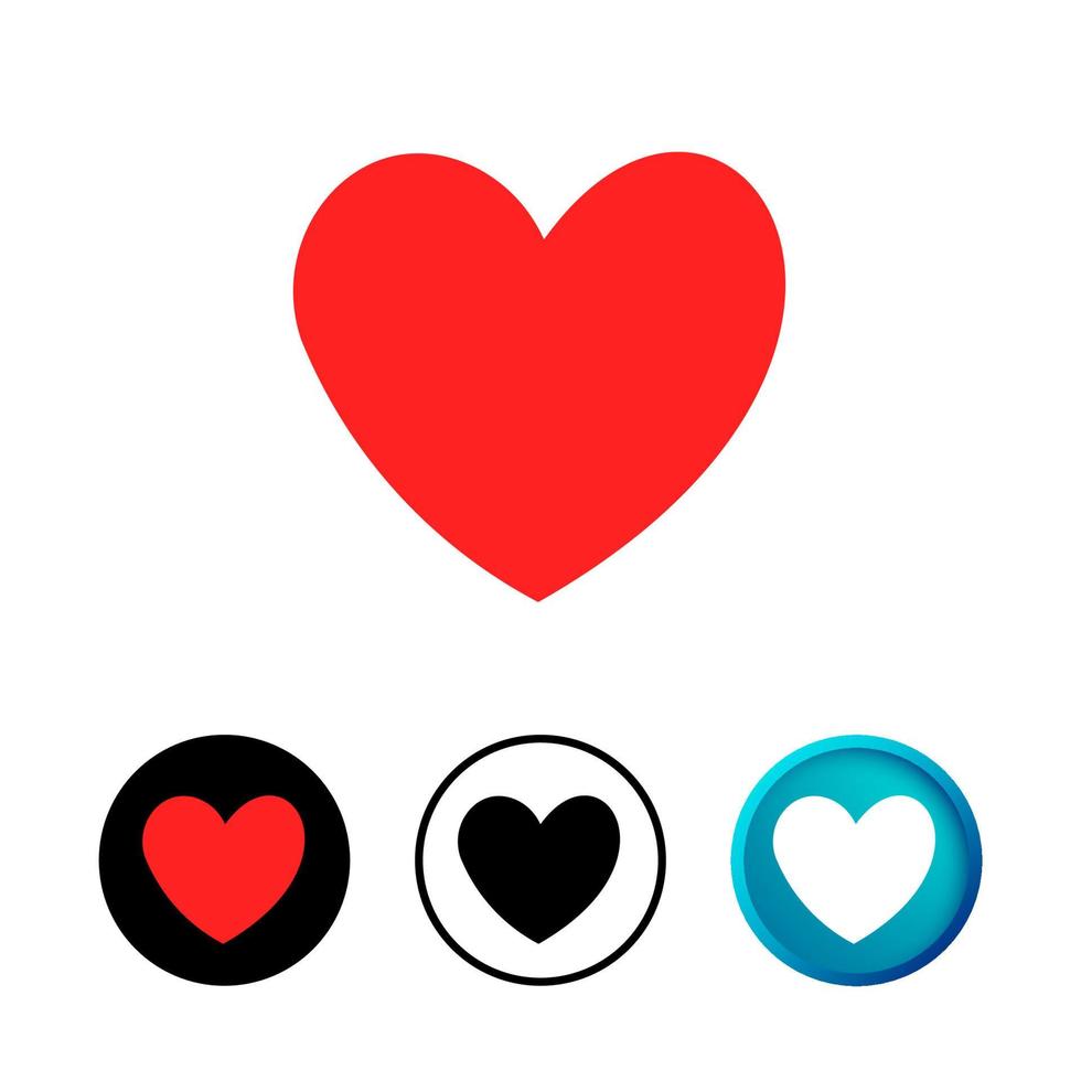 illustrazione moderna dell'icona di emoji del cuore vettore
