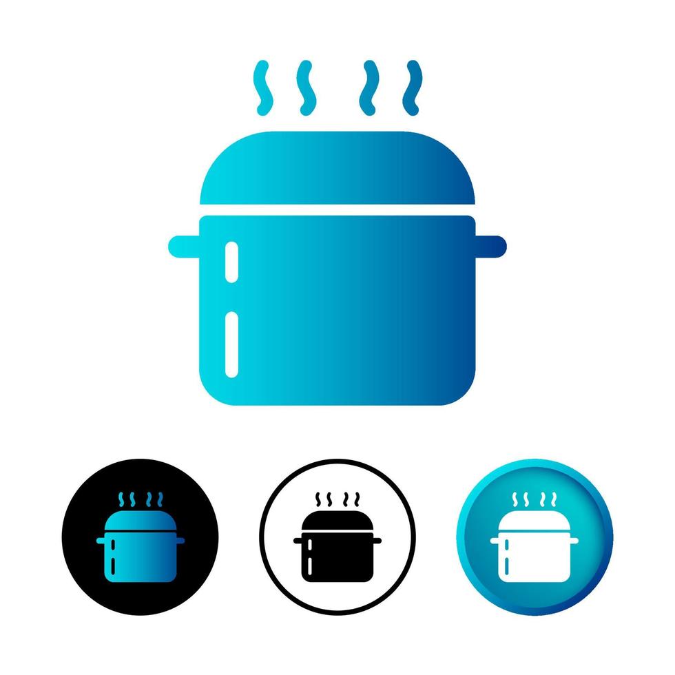 illustrazione astratta dell'icona dell'utensile del fornello da cucina vettore