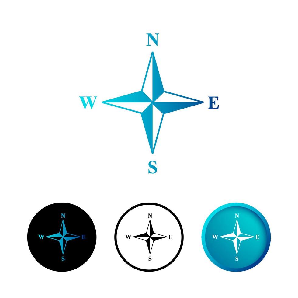 illustrazione astratta dell'icona di direzione vettore