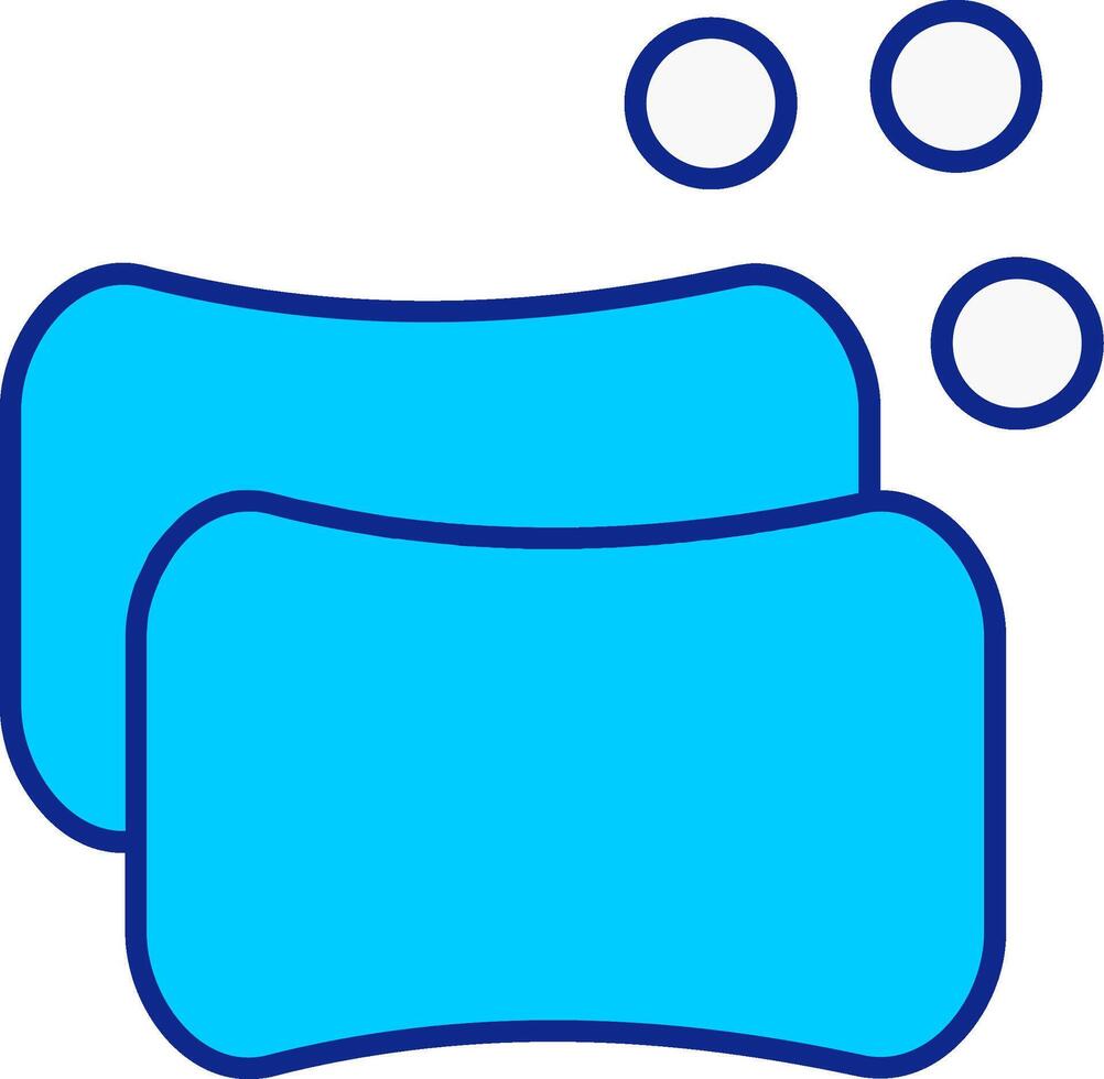 sapone blu pieno icona vettore