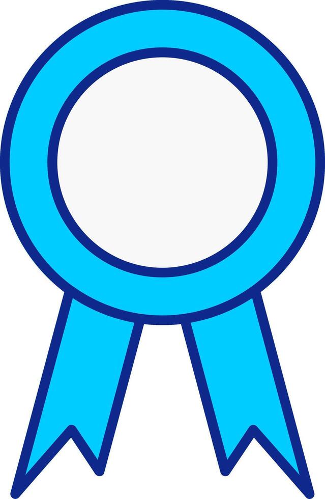 premio blu pieno icona vettore
