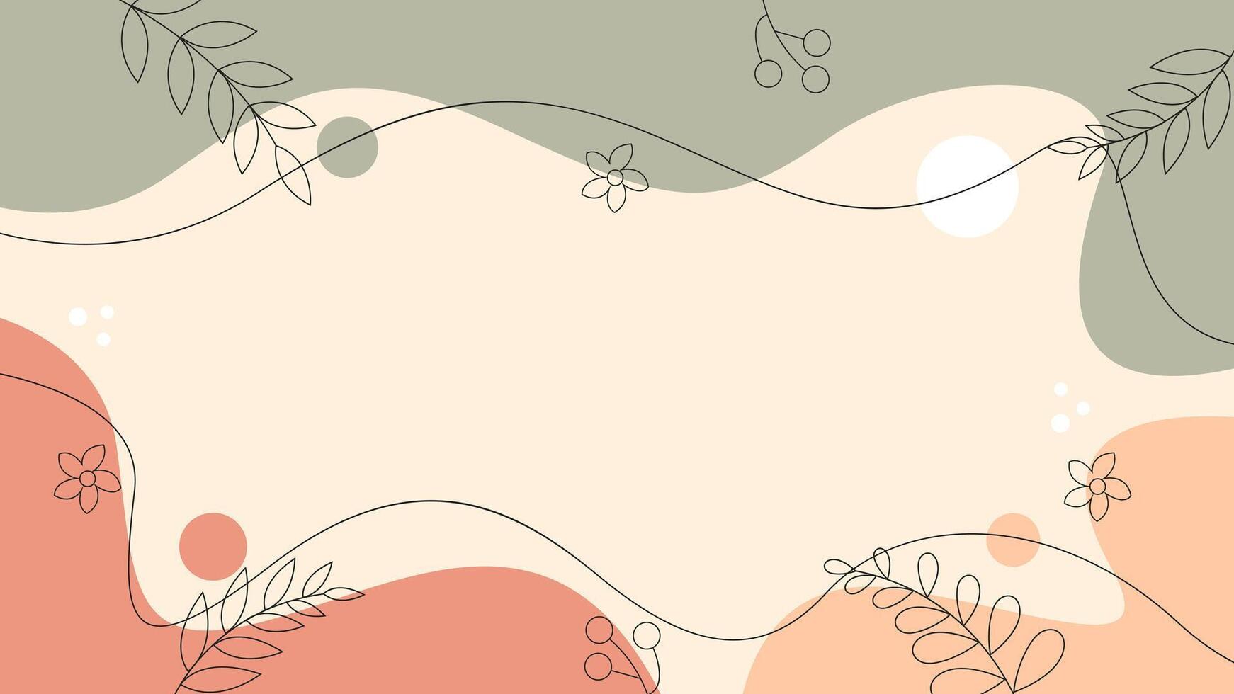 minimalista floreale astratto sfondo. contemporaneo collage con biologico forme e Linee nel pastello colori. vettore illustrazione per copertine, striscioni, manifesti, modelli, e altri