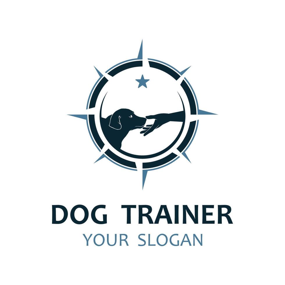 design logo idee formazione cani vettore modello. logo adatto per cane allenatore azienda, cane negozio, cane cibo memorizzare