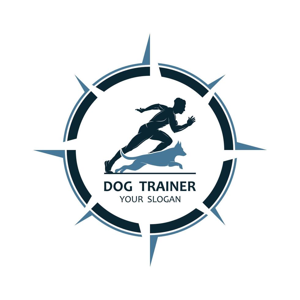 design logo idee formazione cani vettore modello. logo adatto per cane allenatore azienda, cane negozio, cane cibo memorizzare