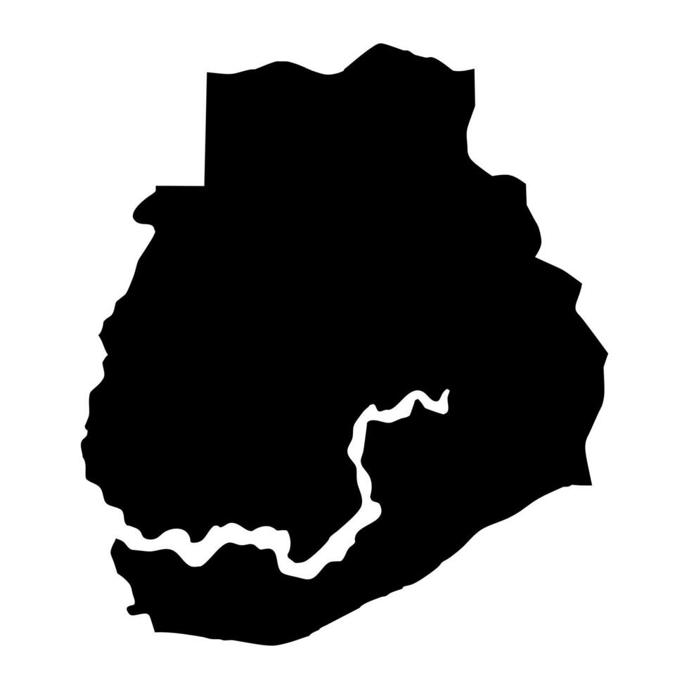 sedhiou regione carta geografica, amministrativo divisione di Senegal. vettore illustrazione.