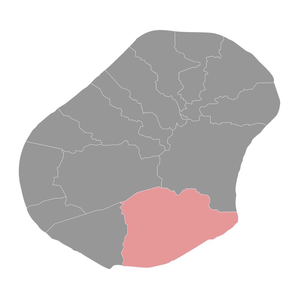 meneng quartiere carta geografica, amministrativo divisione di nauru. vettore illustrazione.