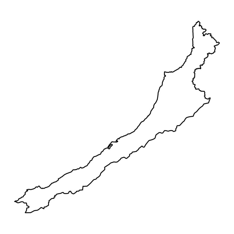 ovest costa regione carta geografica, amministrativo divisione di nuovo zelanda. vettore illustrazione.
