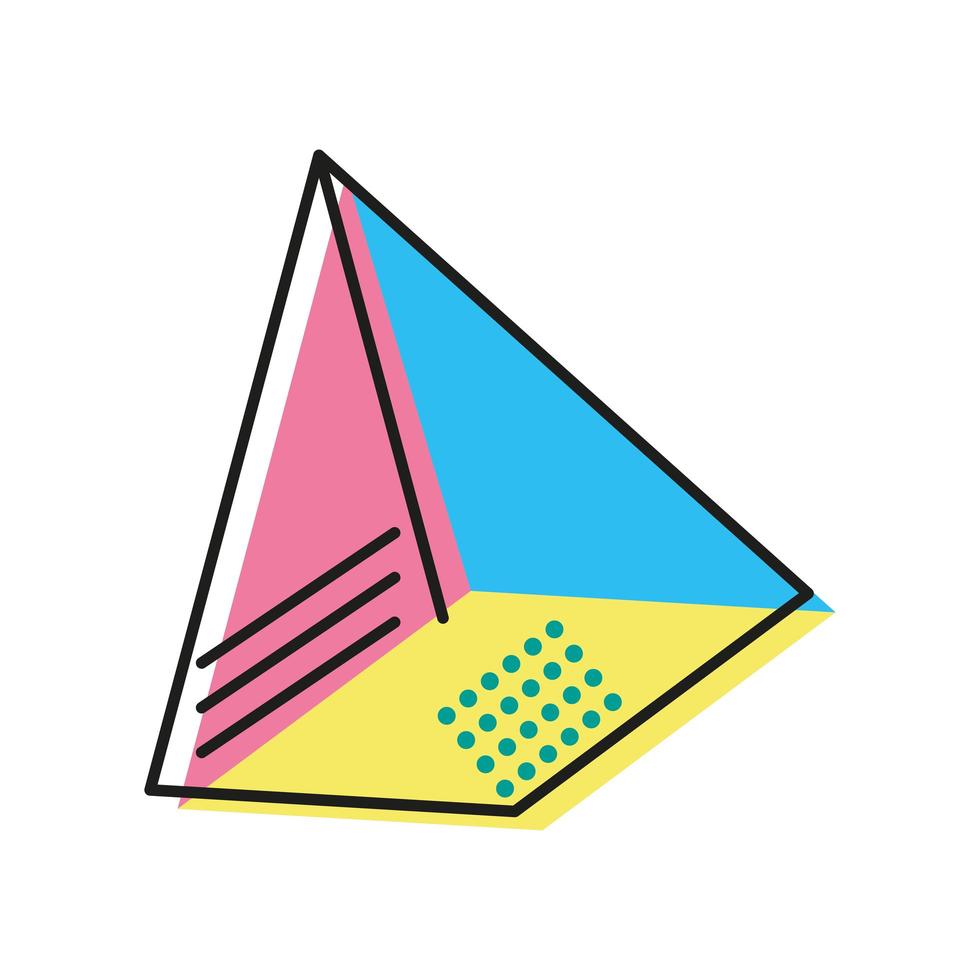memphis triangolo geometrico vettore