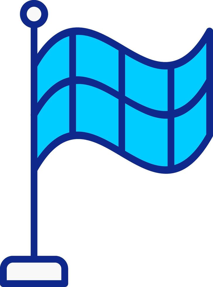 fuorigioco bandiera blu pieno icona vettore