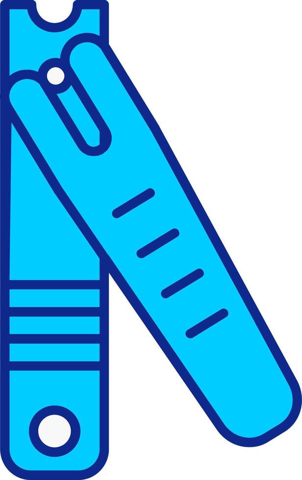 chiodo clipper blu pieno icona vettore