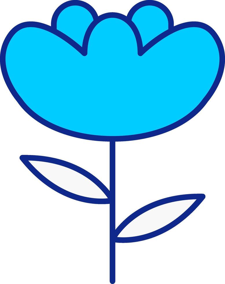 iris blu pieno icona vettore
