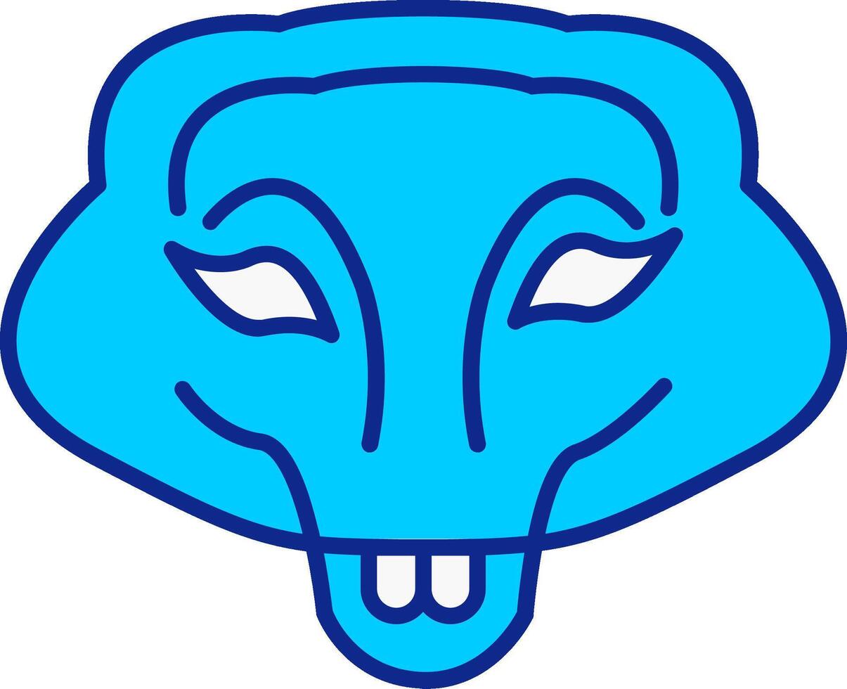 coccodrillo blu pieno icona vettore