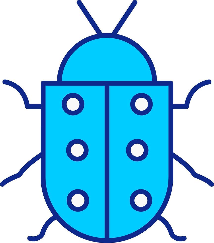 insetto blu pieno icona vettore