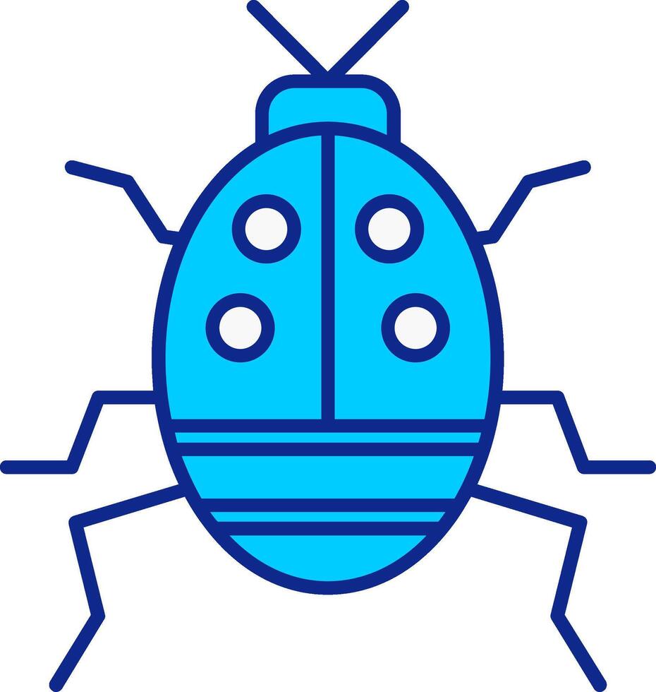 insetto blu pieno icona vettore