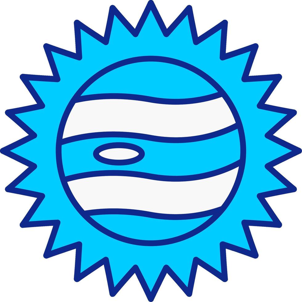 eclisse blu pieno icona vettore