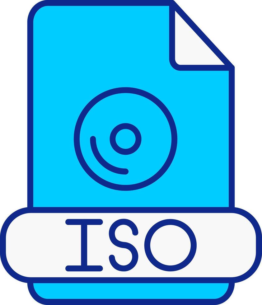 iso blu pieno icona vettore